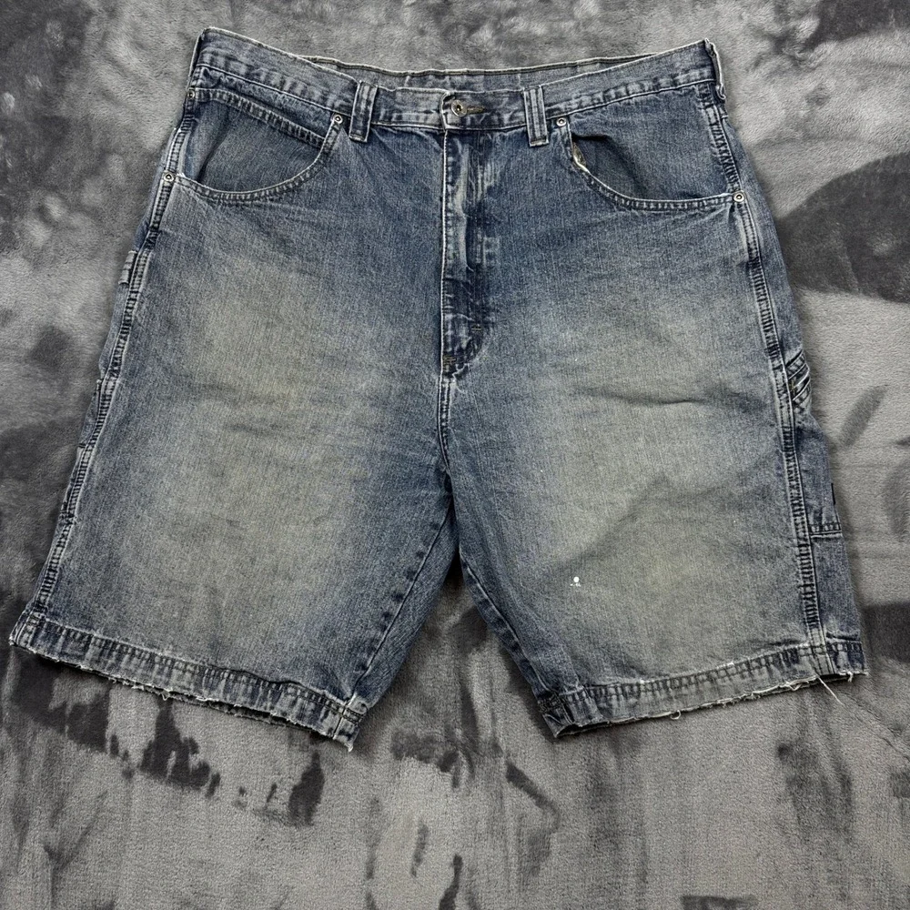 Wrangler Carpenter Shorts Mens 38 Blue Denim Five Star Premium Utility Rugged